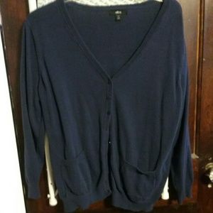 Ellos Navy v-neck Cardigan